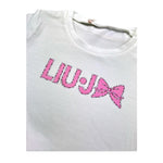 Liu Jo T-Shirt Girocollo Tinta Unita con Brillantini per Neonata KA5081NX BIANCO LIU JO 