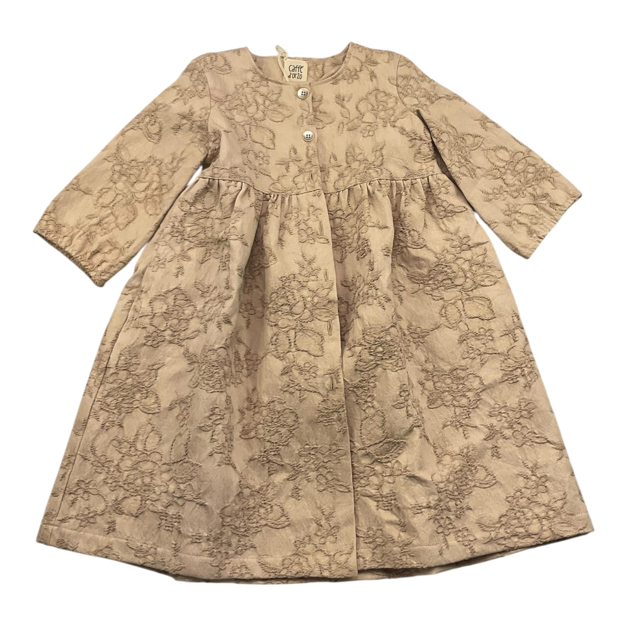 cappotto tinta unita con ricami ZW2A10 BEIGE CAFFE' D'ORZO 