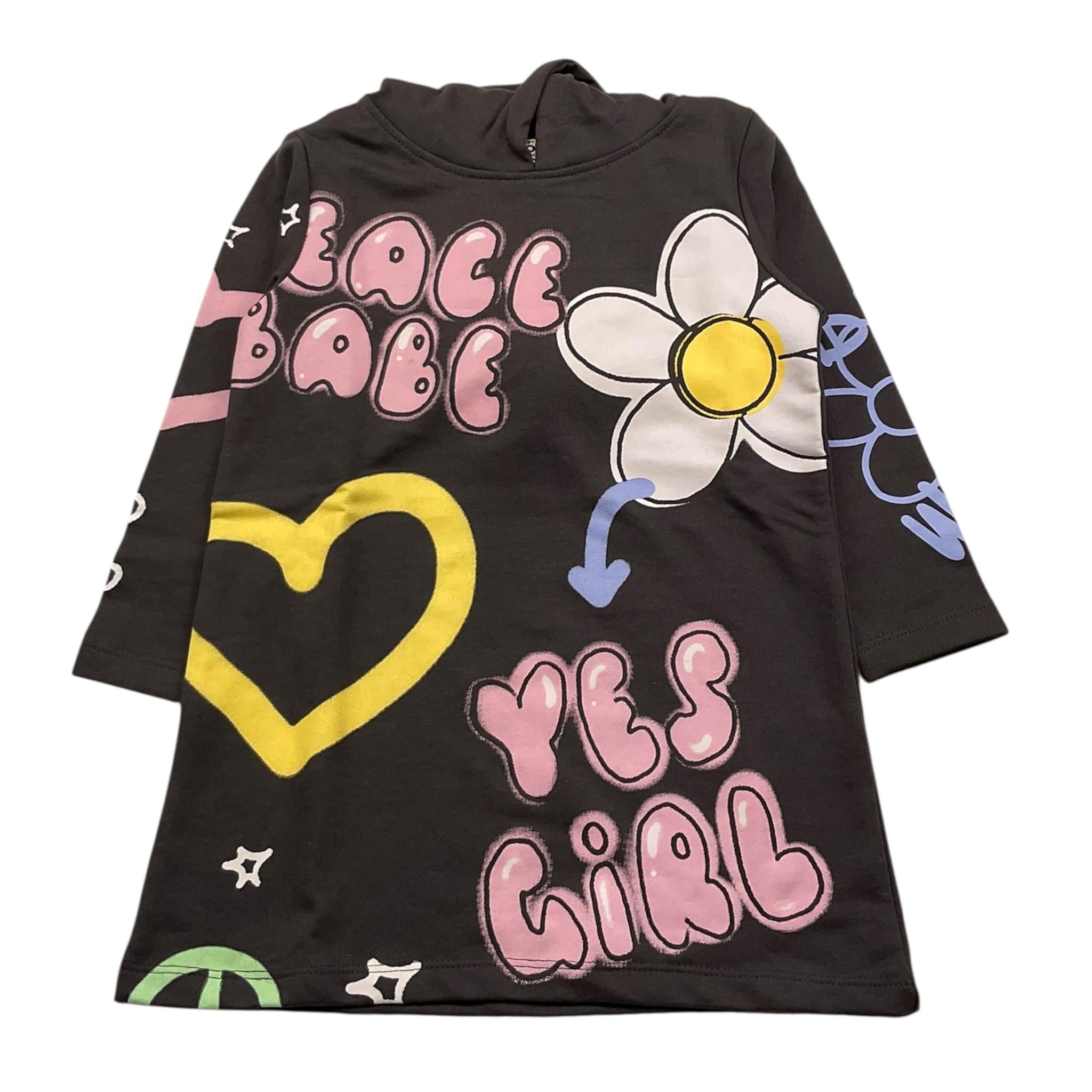 LOSAN abito manica lunga tnta unita con cappucci Grigio per Bambina 51030116020018 GRIGIO LOSAN 