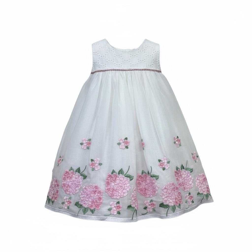 Monnalisa Abito Tinta Unita Giromanica con Brillantini per Bambina 317925 BIANCO MONNALISA 