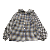 LITTLE BEAR camicia tinta unita con fantasia a quadrettini Bianco per Bambina 72225 BIANCO LITTLE BEAR 