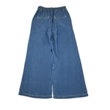 Lu Lu By Miss Grant Pantalone In Denim Modello A Palazzo Azzurro per Bambina LL3412 AZZURRO LU LU BY MISS GRANT 