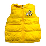 Moschino Giubbino Smanicato Tinta Unita con Zip per Bambino HMS054 GIALLO MOSCHINO 