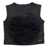 Pinko Canotta Tinta Unita Con Applicazioni Tulle Nero Per Bambina