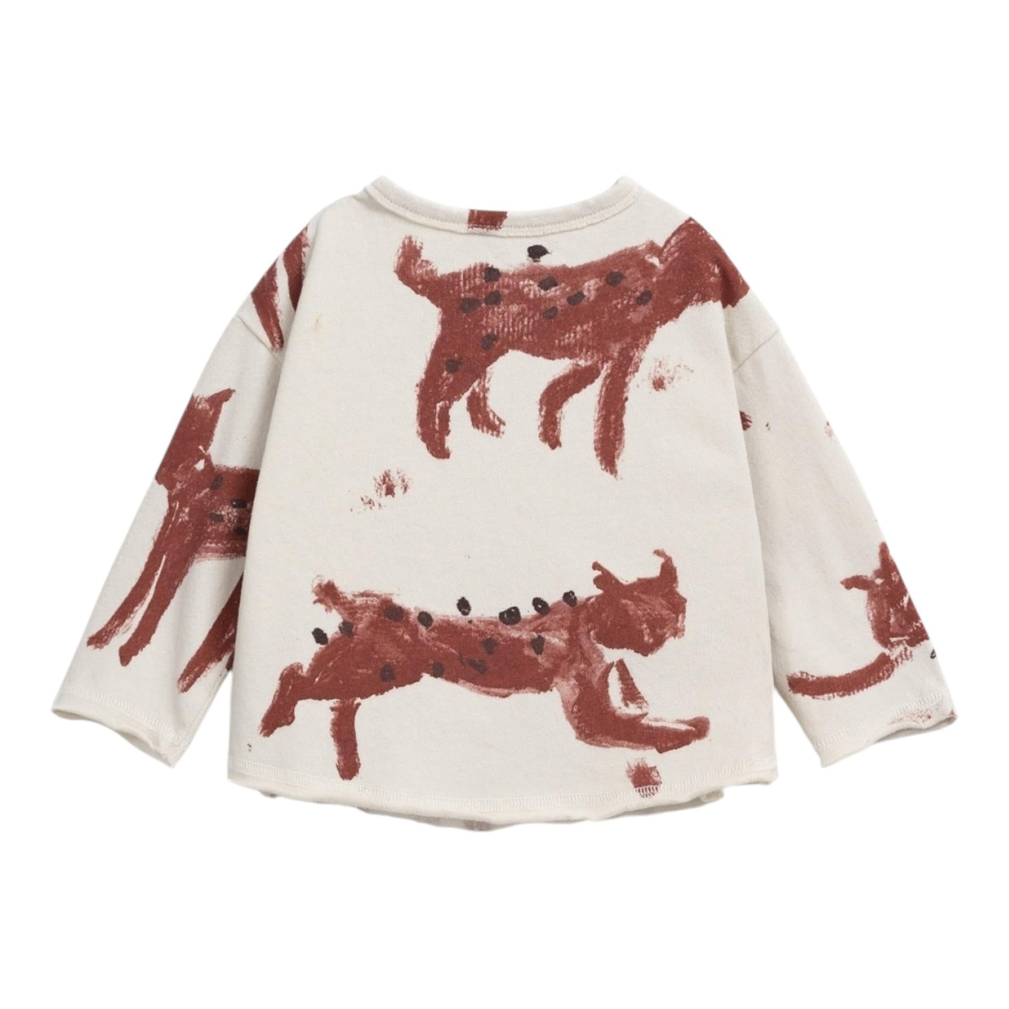 PLAY UP shirt girocollo tinta unita con stampa Panna per Neonato PA011AP11007N PANNA PLAY UP 