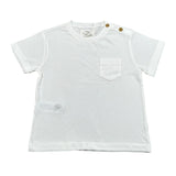 Teddy E Minou T-Shirt Girocollo Tinta Unita per Neonato E25SH015M0170 BIANCO TEDDY E MINOU 