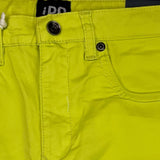 I Do Pantalone Tinta Unita con Girovita Regolabil Verde Acido per Bambino