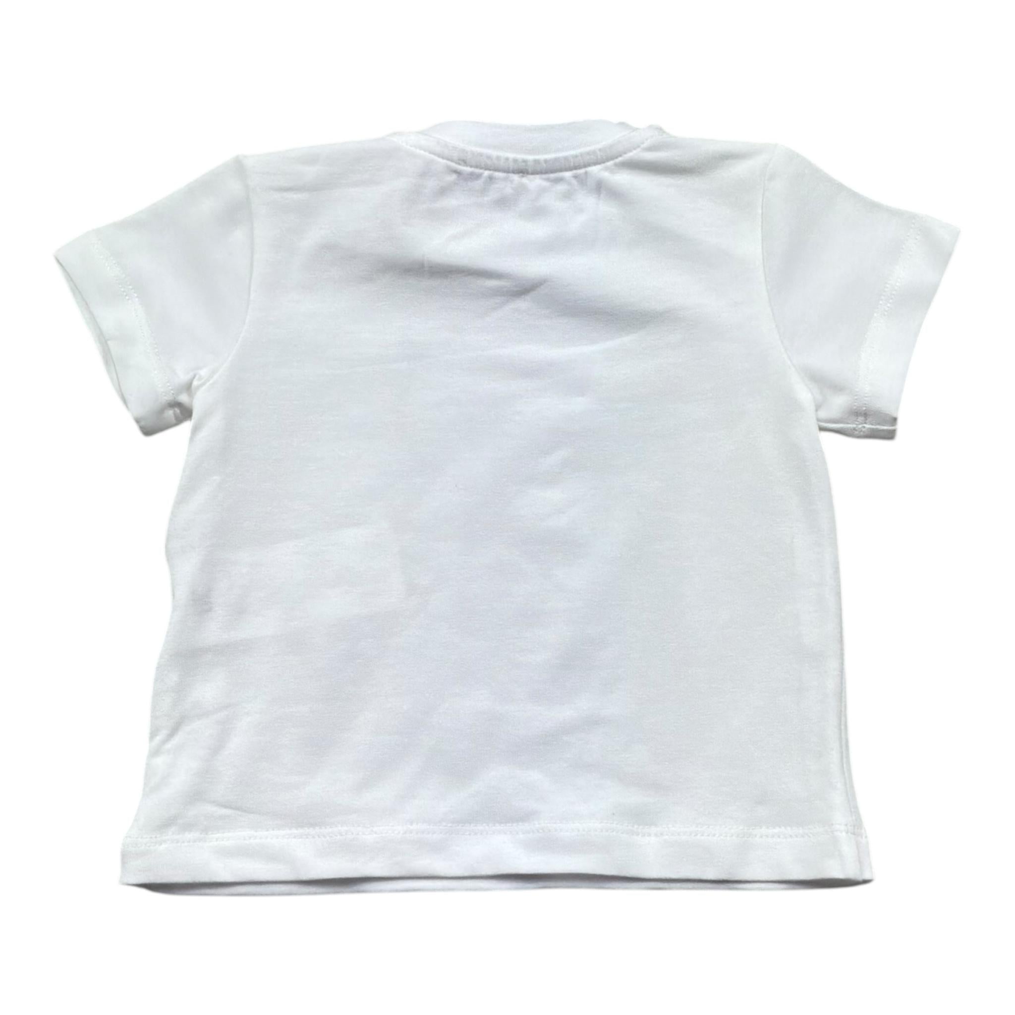 Le Bebe' T-Shirt Girocollo Tinta Unita con Stampa per Neonato LBB5415 BIANCO LE BEBE' 