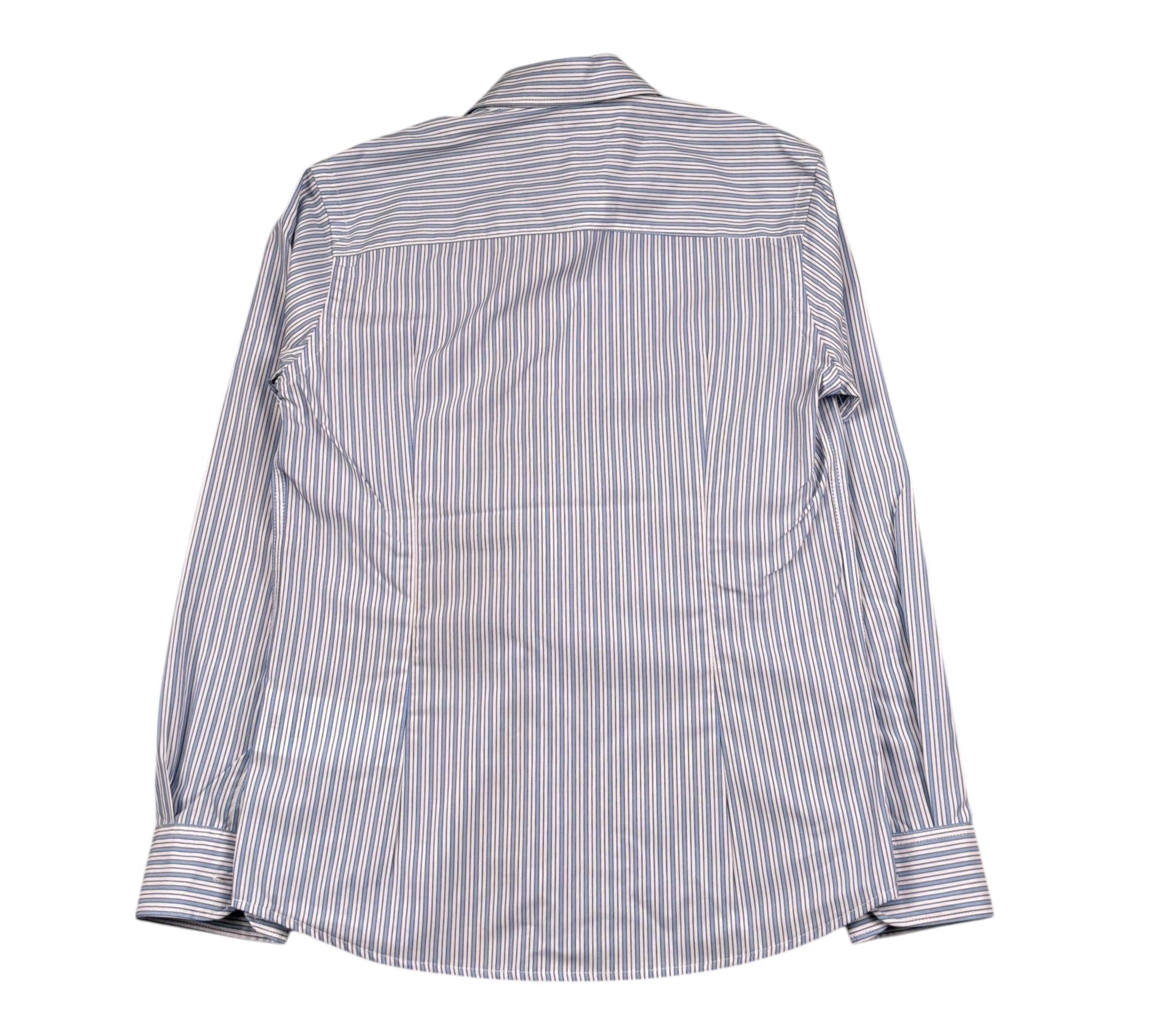 Paolo Pecora Camicia Manica Lunga Fantasia A Righe per Bambino PP4221 AZZURRO PAOLO PECORA 