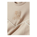 EMPORIO ARMANI felpa girocollo tinta unita con stampa Beige per Bambino 6DHMJ7J BEIGE EMPORIO ARMANI 