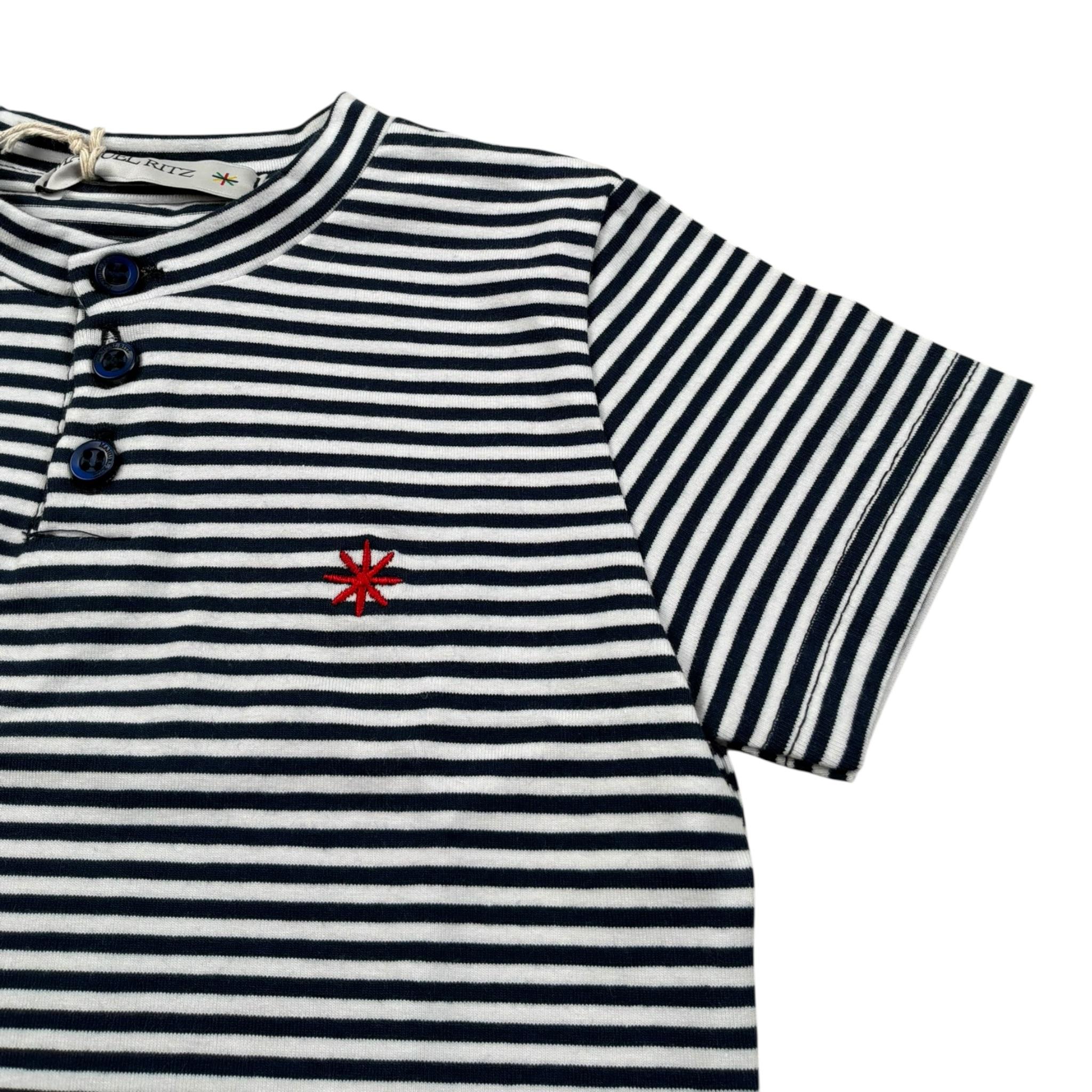 Manuel Ritz T-Shirt Fantasia A Righe per Neonato MR3087N BIANCO/BLU MANUEL RITZ 