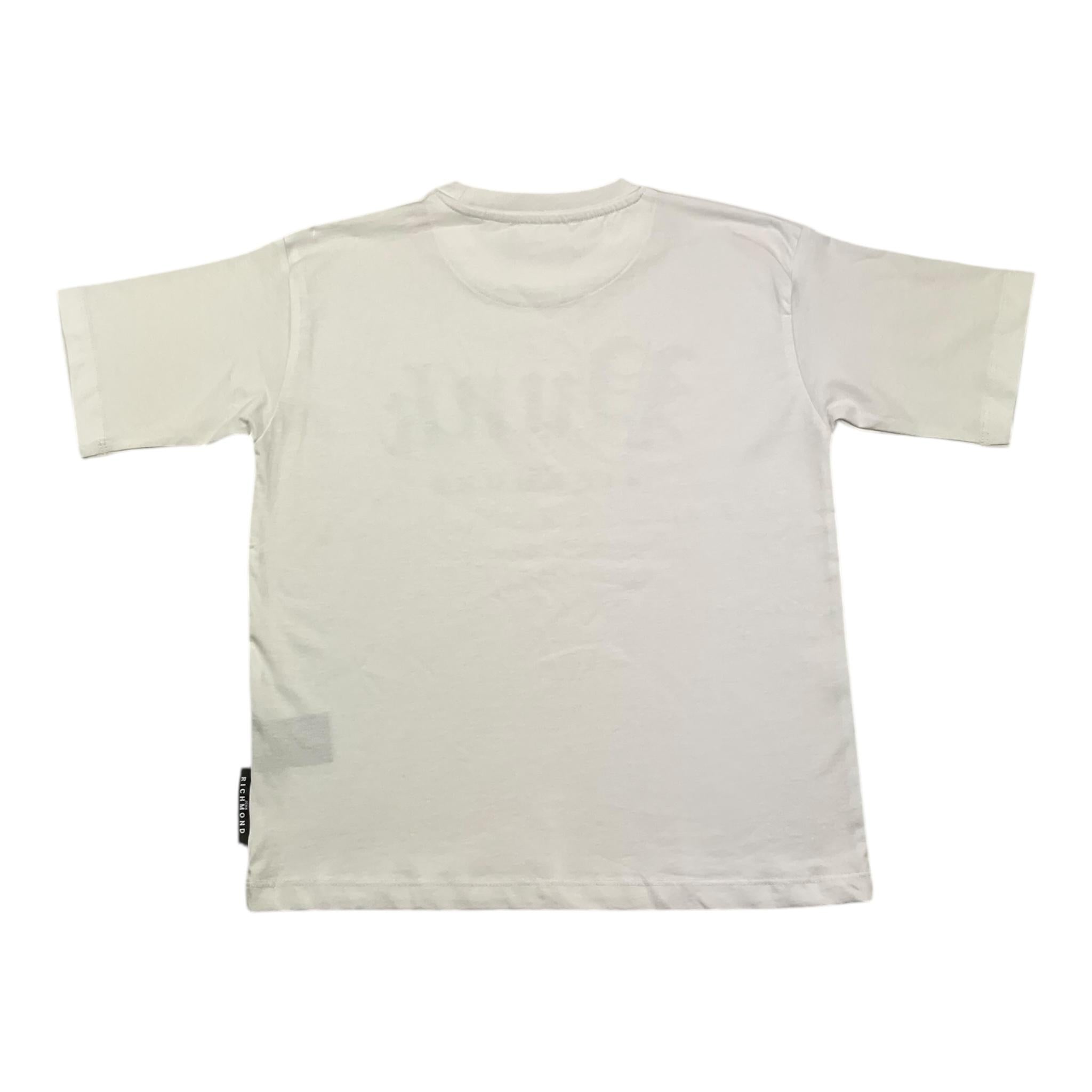 JOHN RICHMOND t-shirt girocollo tinta unita con stampa logo Bianco per Bambino RGA25097TS BIANCO JOHN RICHMOND 