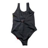 Diesel Costume Intero Tinta Unita Logato Nero Per Bambina