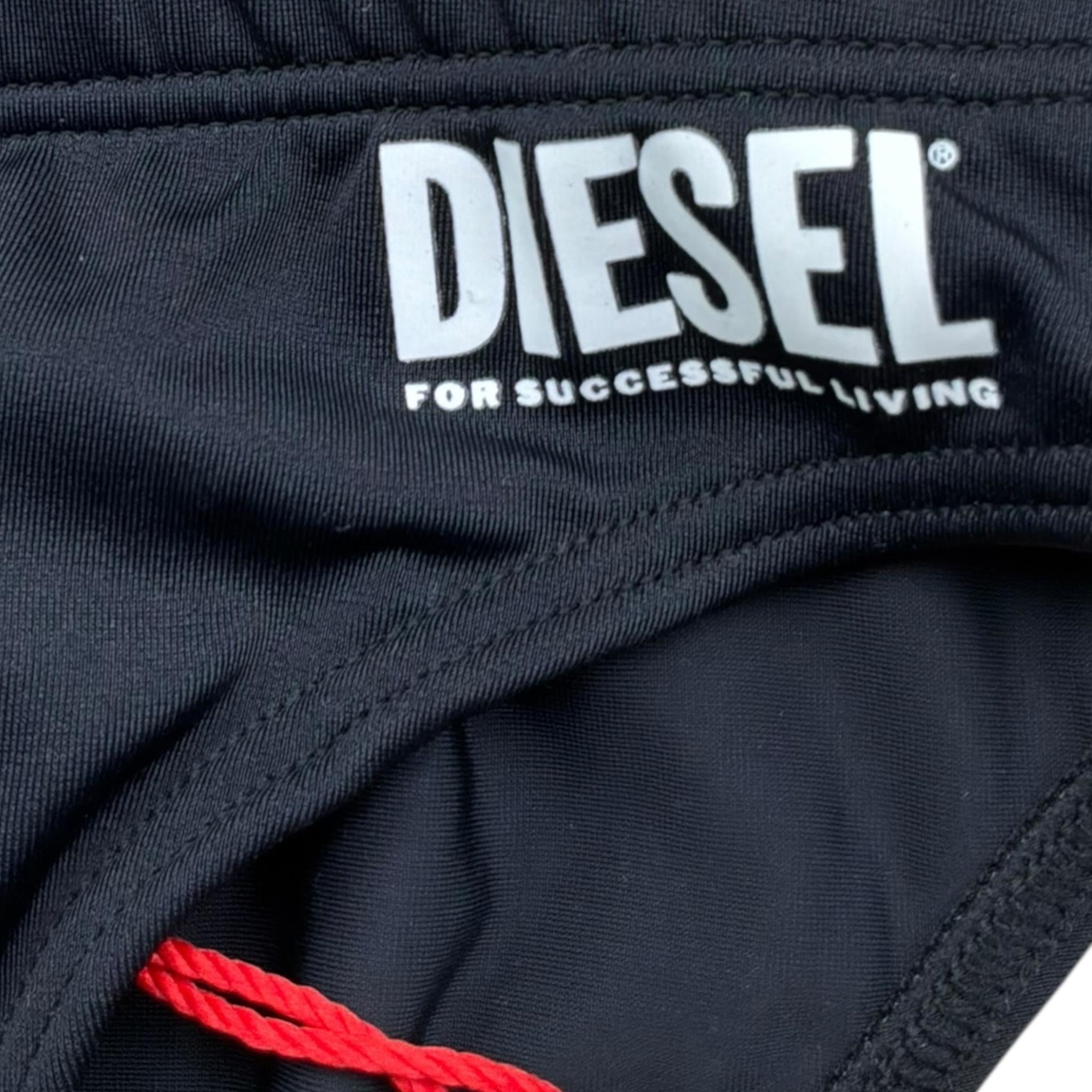 Diesel Costume Modello Slip Tinta Unita con Logo per Bambino J02295 NERO DIESEL 