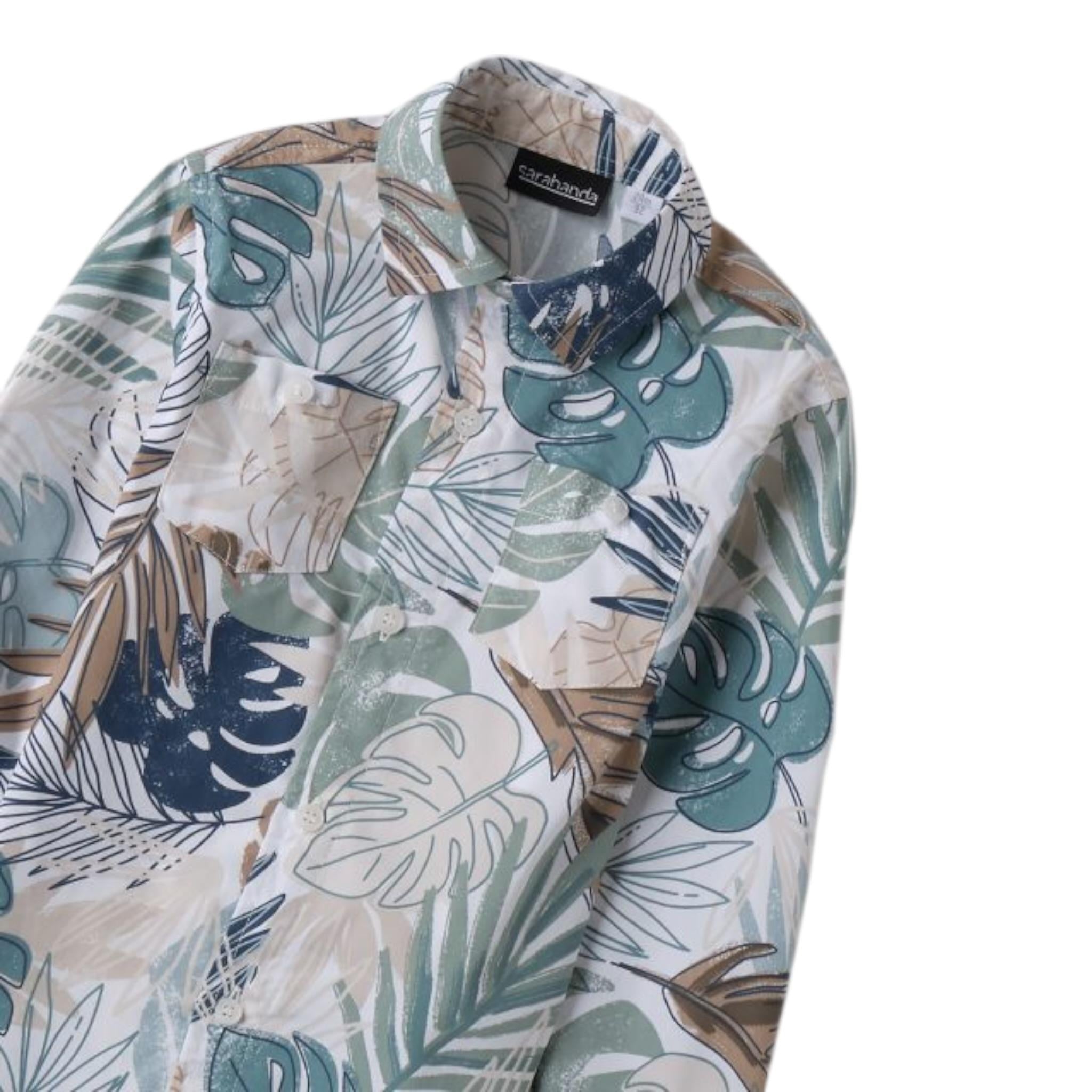 Sarabanda Camicia Manica Lunga Stampa Fantasia per Neonato 0B133XN BIANCO SARABANDA 