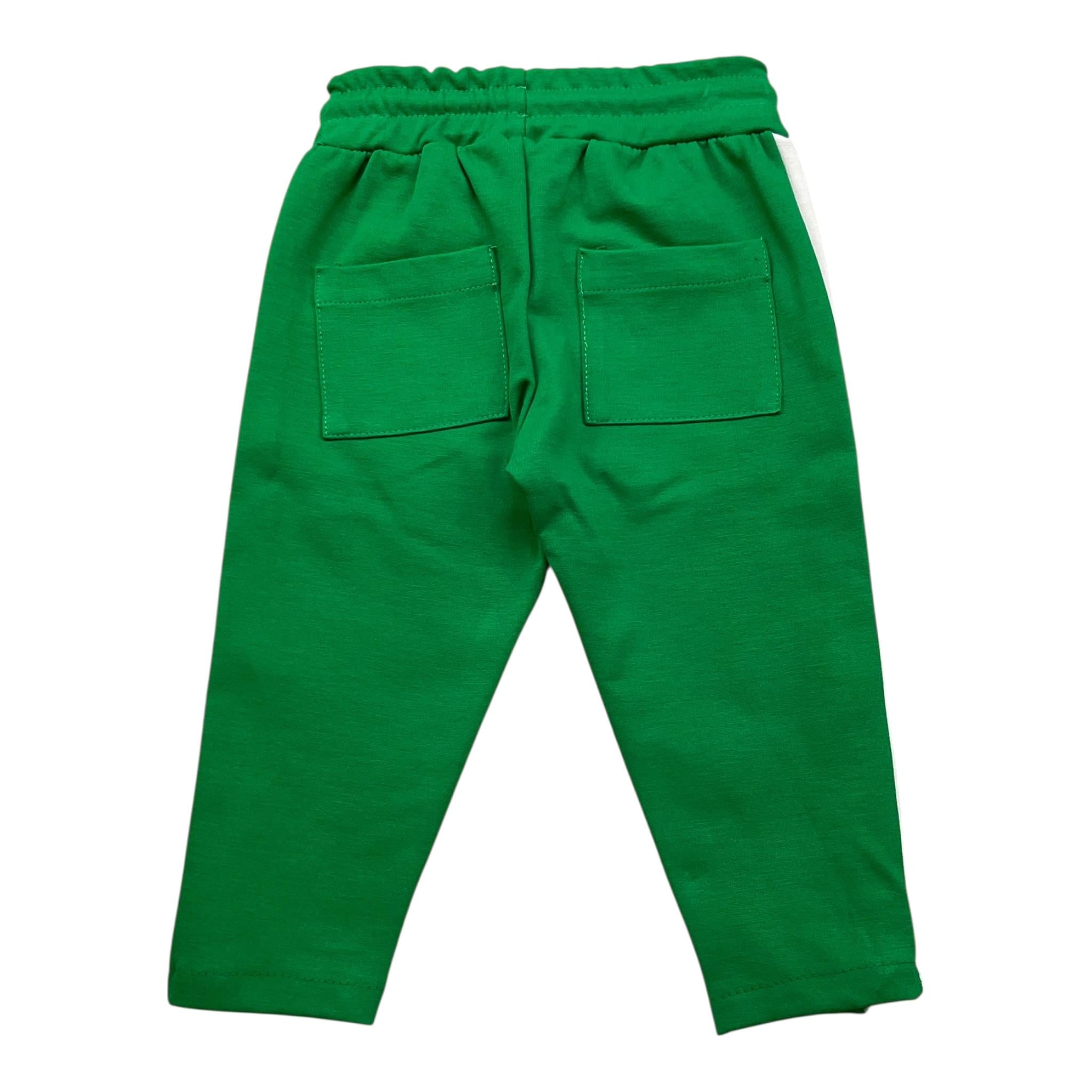 NEVER TOO pantalone bicolore modello tuta con elastico in vita Verde per Neonato NT2174N VERDE NEVER TOO 
