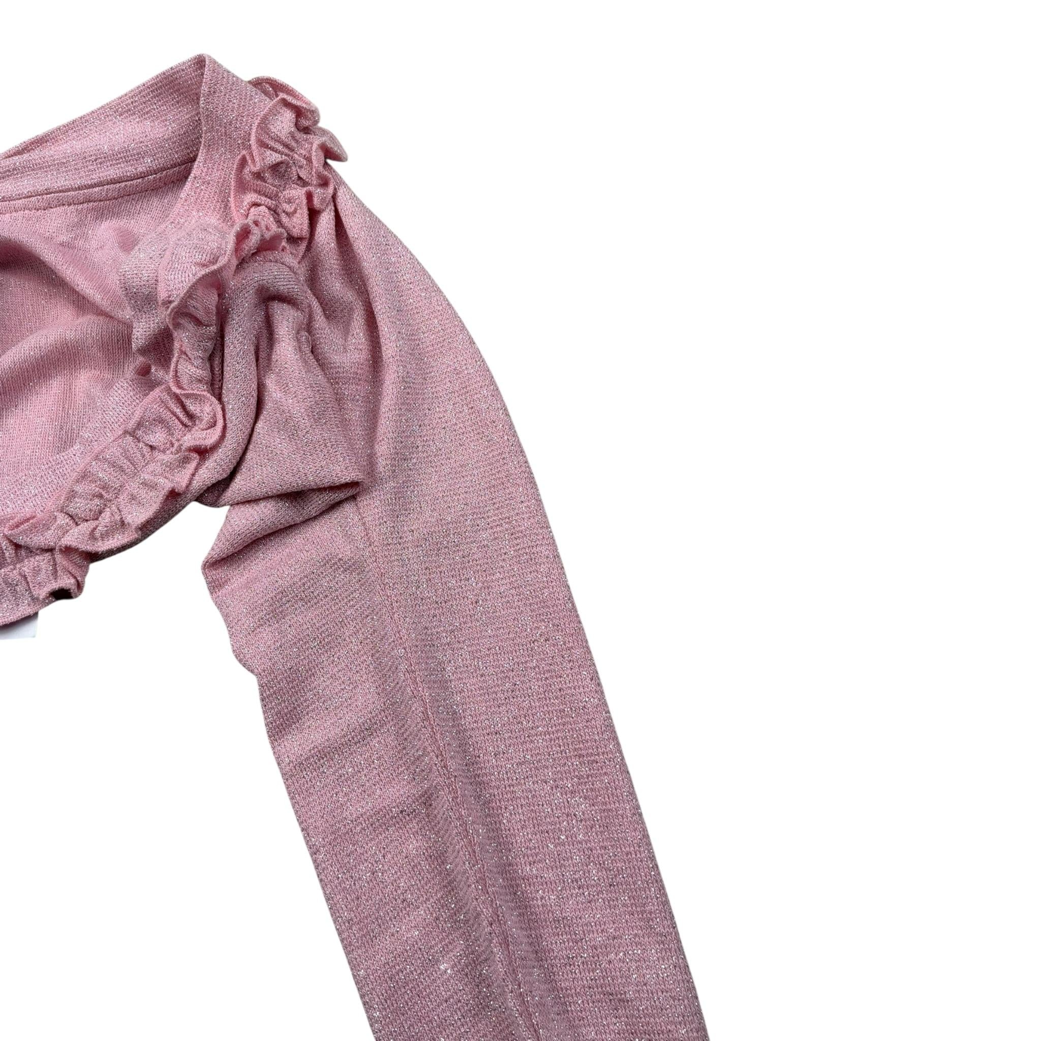 Monnalisa Coprispalle Tinta Unita con Rouches per Bambina 175800 ROSA MONNALISA 