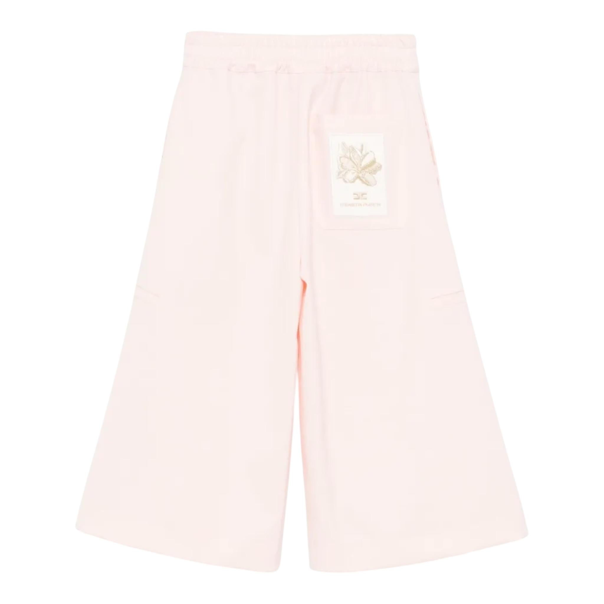 Elisabetta Franchi Pantalone Tinta Unita Modello Palazzo per Bambina EFPA286X ROSA ELISABETTA FRANCHI 