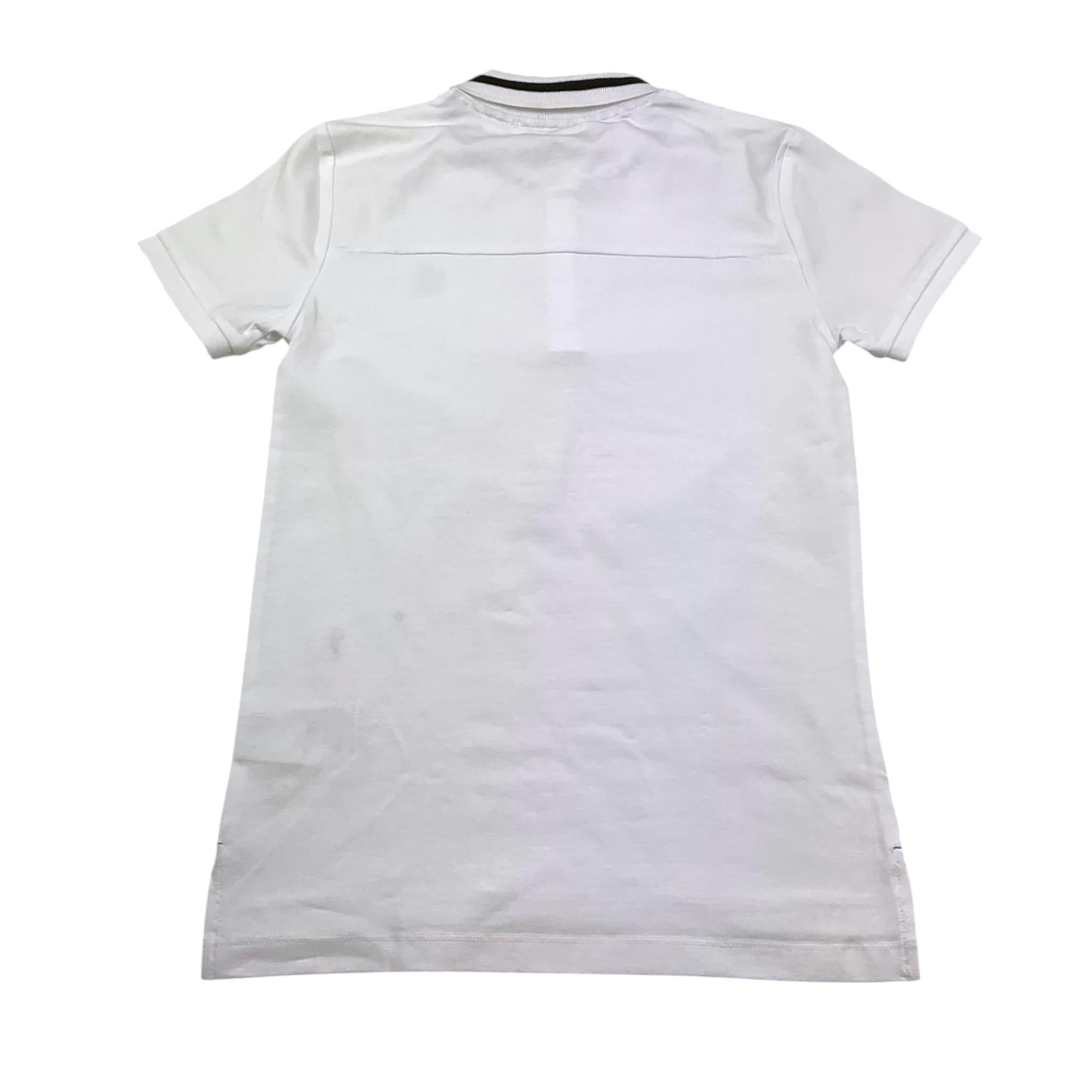 Bikkembergs Polo Mezza Manica Tinta Unita con Logo per Bambino BK2234 BIANCO BiKKEMBERGS 