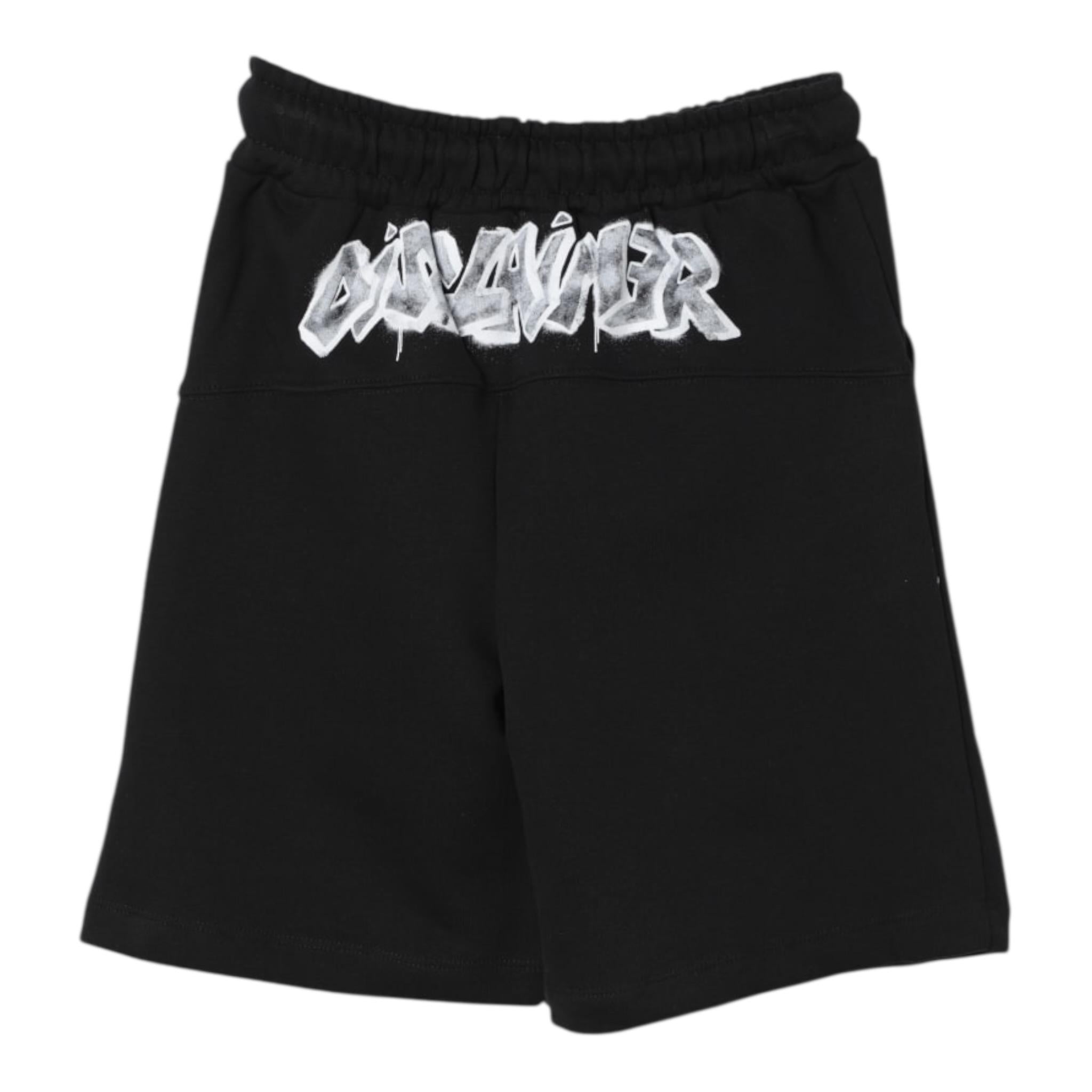 Disclaimer Bermuda In Tuta Tinta Unita con Logo per Bambino 25EDK58405X NERO DISCLAIMER 