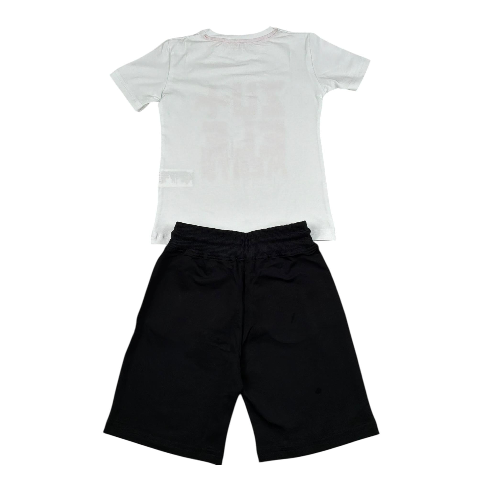 Zu+Elements Completo 2 Pezzi T-Shirt-Bermuda per Bambino ZU333 BIANCO/ROSSO ZU+ELEMENTS 