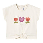 Mayoral T-Shirt Girocollo Tinta Unita con Stampa per Neonata 1046 BEIGE MAYORAL 