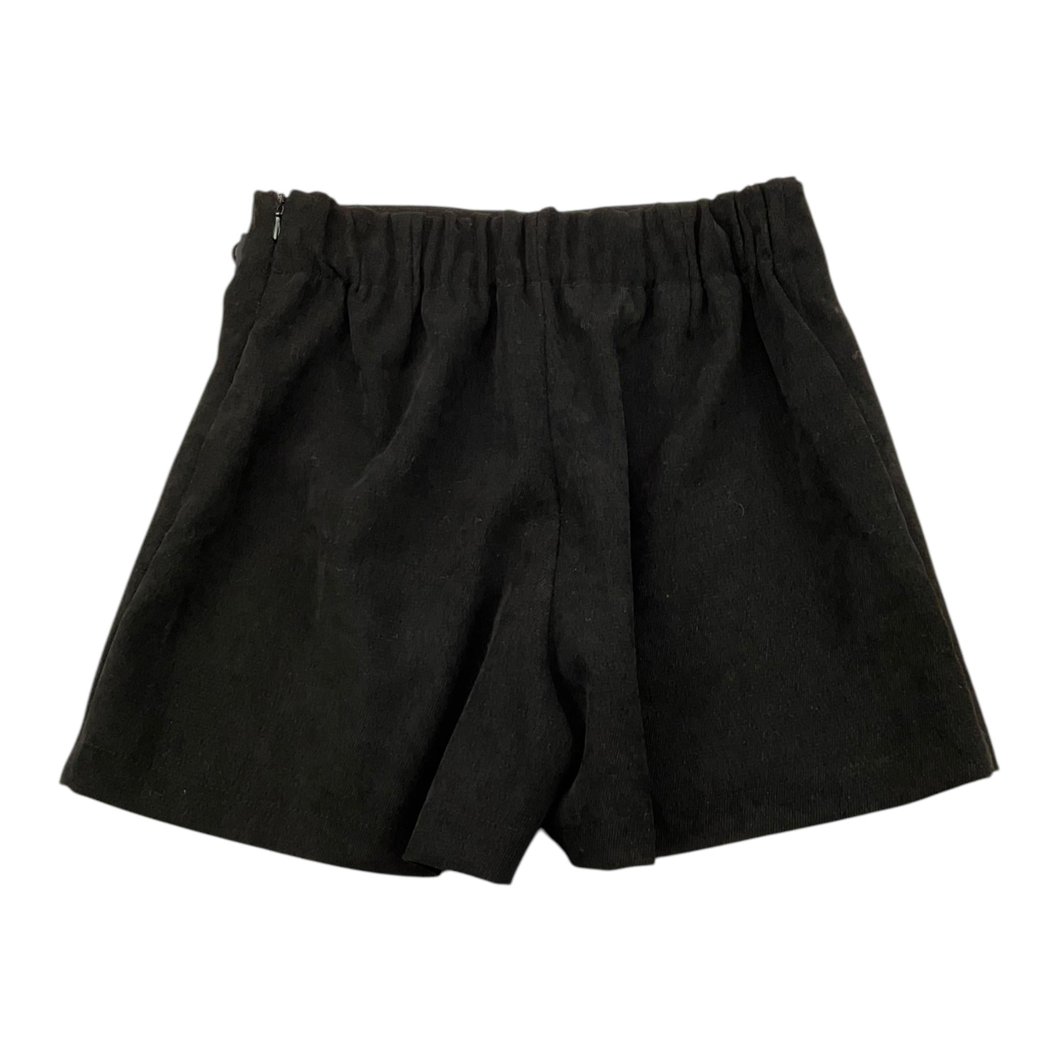 NAIDA short tinta unita in camoscio Nero per Bambina NASH159 NERO NAIDA 