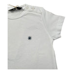 Manuel Ritz T-Shirt Girocollo Tinta Unita con Logo per Neonato MR3120NX BIANCO MANUEL RITZ 