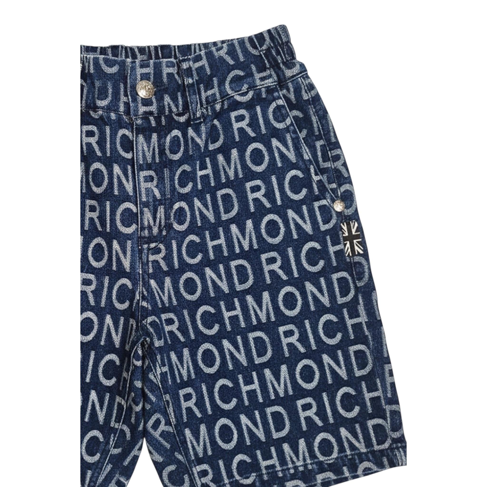John Richmond Bermuda In Denim tinta unita con Elastico In Vita Blu per Bambino RBP25081BEXX BLU JOHN RICHMOND 