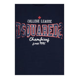 Dsquared2 T-Shirt Girocollo Tinta Unita con Stampa per Bambino DQ2742 BLU DSQUARED2 