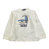 NEVER TOO shirt girocollo tinta unita con stampa Bianco per Bambino NT2219N BIANCO NEVER TOO 