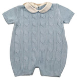 Le Coconne Pagliaccetto Tinta Unita con Colletto per Neonato LCN2592 AZZURRO LE COCONNE 