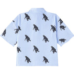 Moschino Camicia Mezza Manica Fantasia A Righe per Bambino HUC01L AZZURRO MOSCHINO 