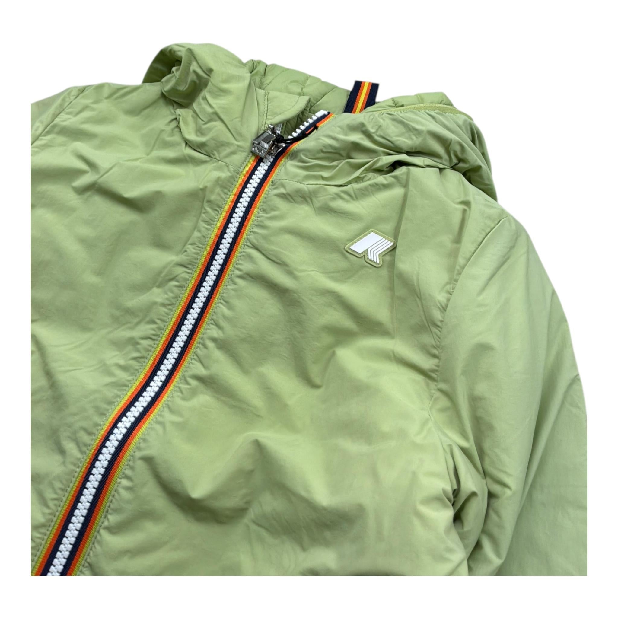 K-Way Giubbino Tinta Unita con Zip E Cappuccio per Bambino K7142QW VERDE K-WAY 