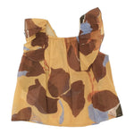 Manila Grace Top Tinta Unita con Fantasia E Balze per Bambina 251YMJS25 BEIGE MANILA GRACE 