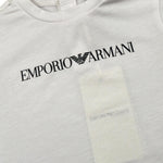 Emporio Armani T-Shirt tinta unita con Stampa Bianco per Neonato 8NHTN5 BIANCO EMPORIO ARMANI 