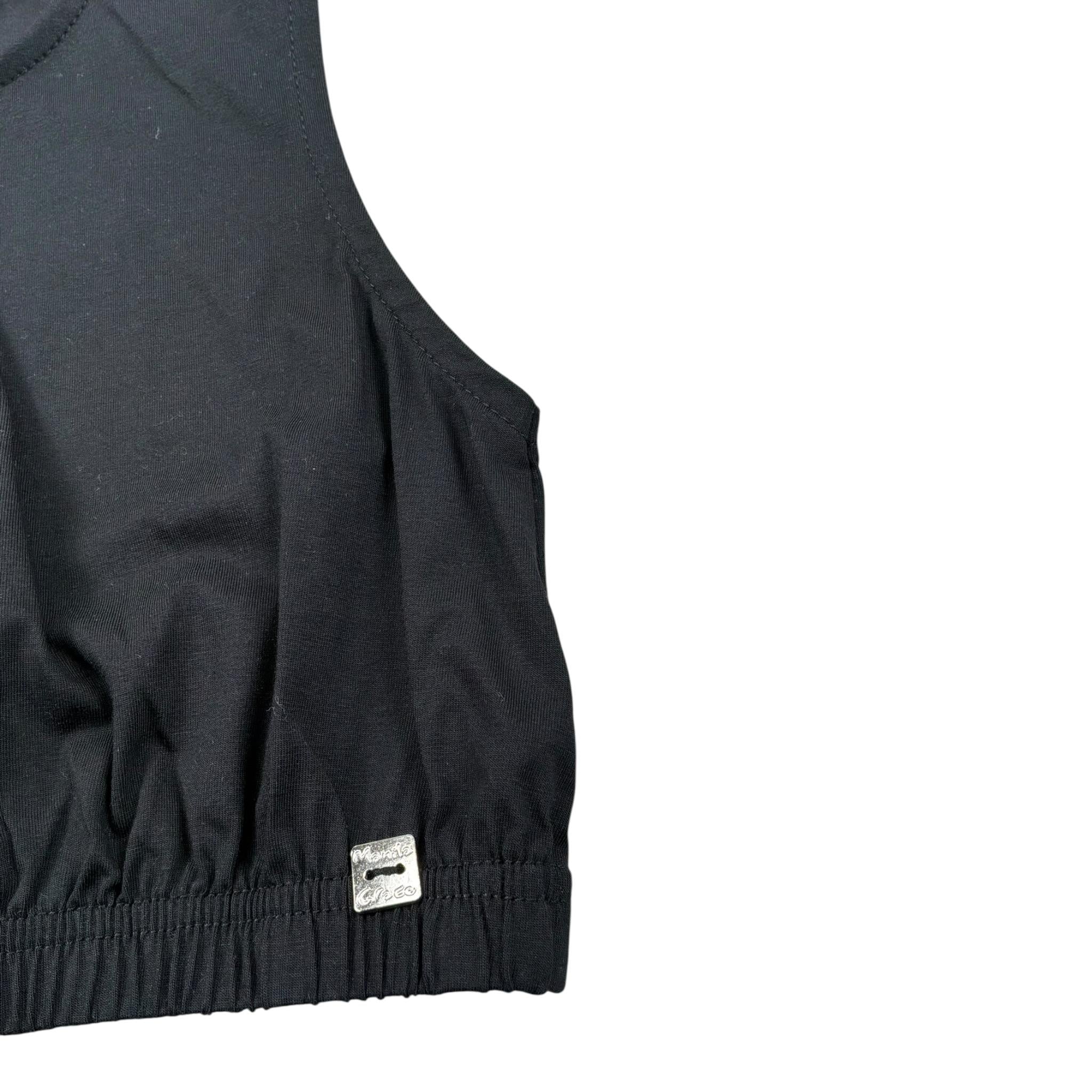 Manila Grace Top Giromanica Tinta Unita per Bambina MG2673 NERO MANILA GRACE 