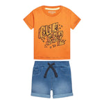 Guess Completo 2 Pezzi T-Shirt-Bermuda per Neonato I3GG01K8HM3 ARANCIONE GUESS 