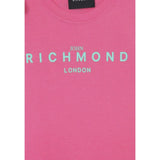 John Richmond Abito Tinta Unita con Logo Girocollo per Neonata RGP25008VENXX FUXIA JOHN RICHMOND 