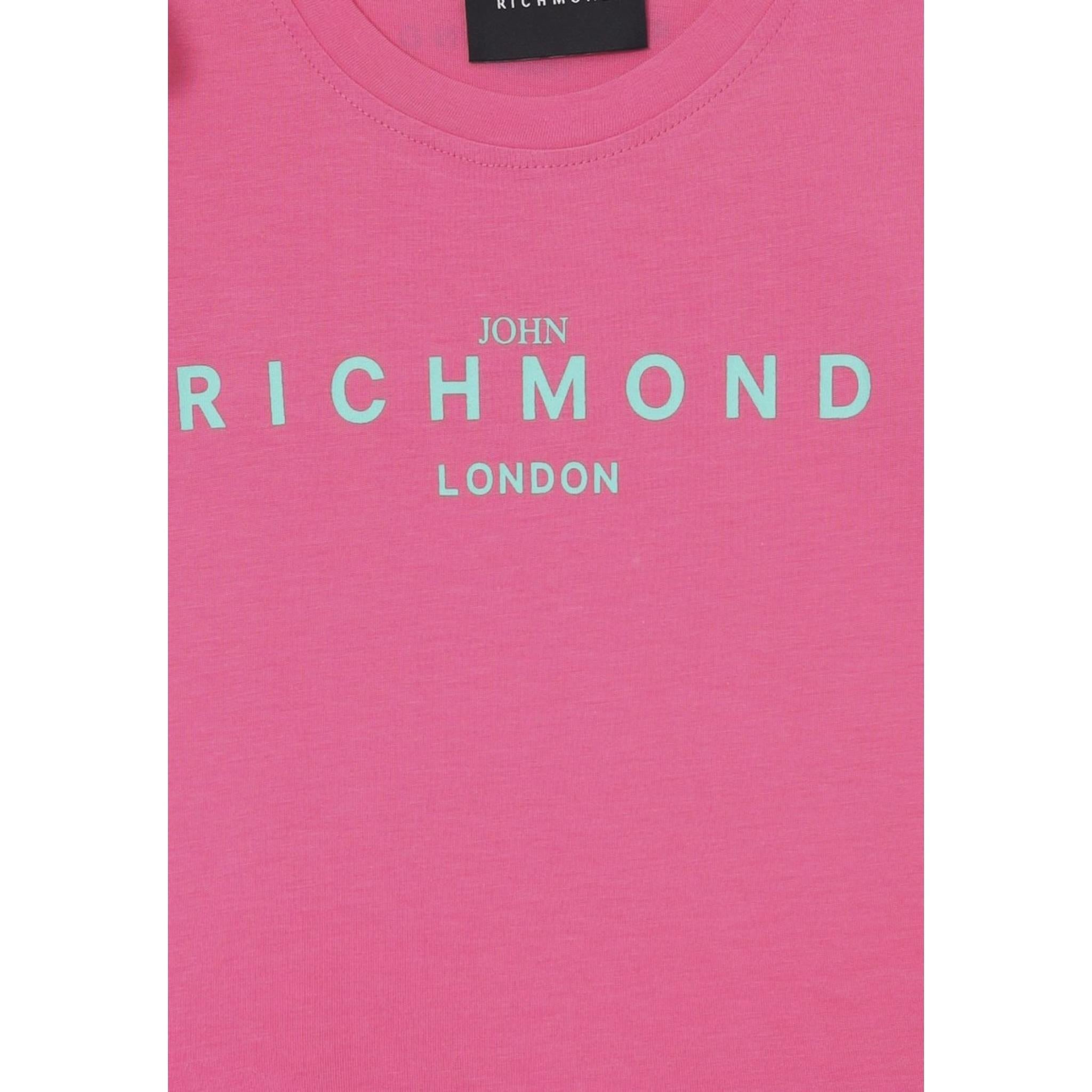 John Richmond Abito Tinta Unita con Logo Girocollo per Neonata RGP25008VENXX FUXIA JOHN RICHMOND 
