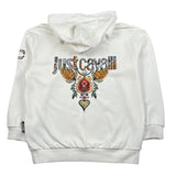 Just Cavalli Felpa Chiusa Girocollo Tinta Unita con Stampa per Bambino JBP26073FE BIANCO JUST CAVALLI 