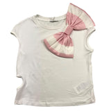 Lu Lu By Miss Grant Canotta Tinta Unita Con Fiocco Bianco Per Bambina