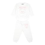 MOSCHINO completo 2 pezzi felpa-pantalone tinta unita Rosa per Neonata MUK051A ROSA MOSCHINO 