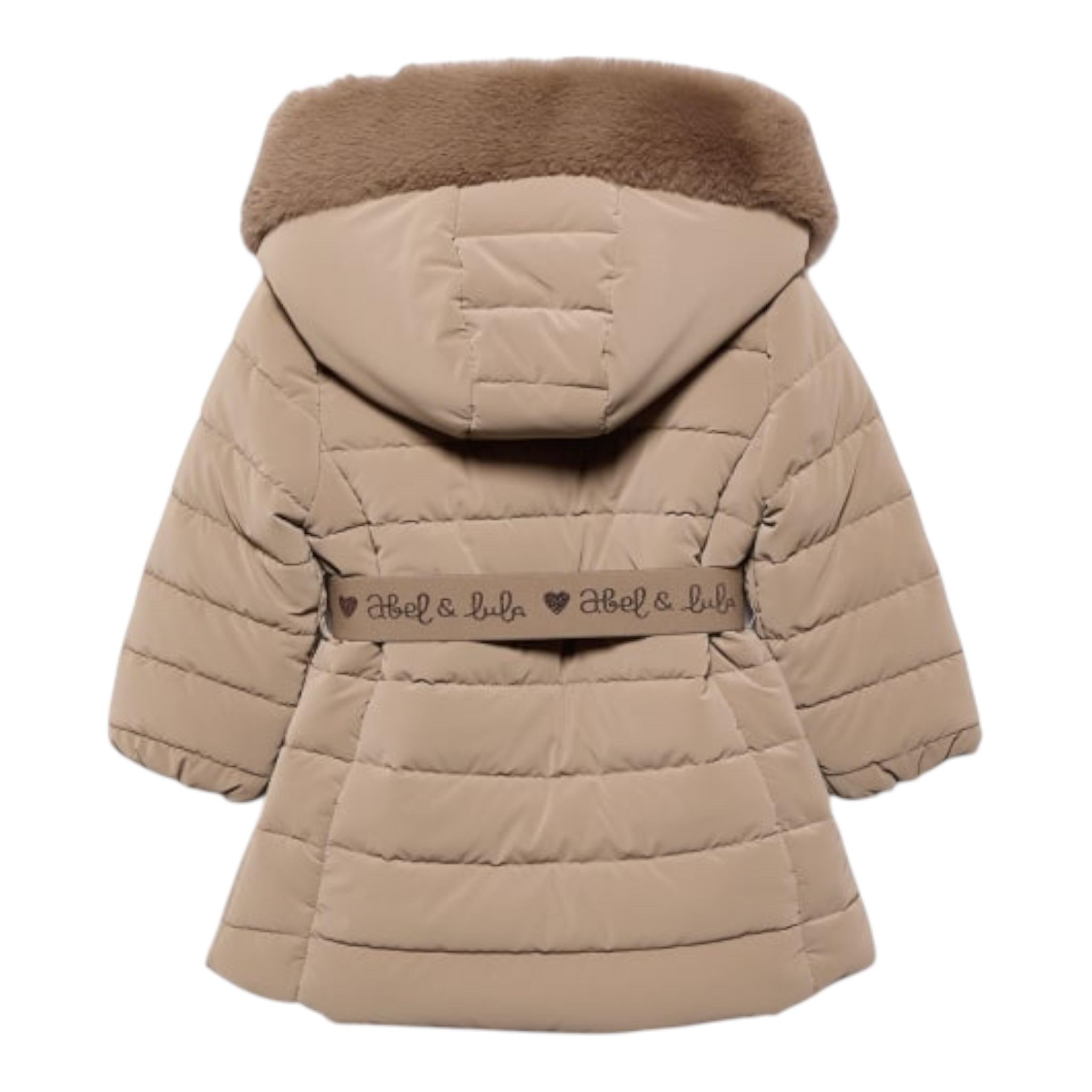 ABEL & LULA giubbino tinta unita con zip e cappuccio Cammello per Bambina 5839X CAMMELLO ABEL & LULA 