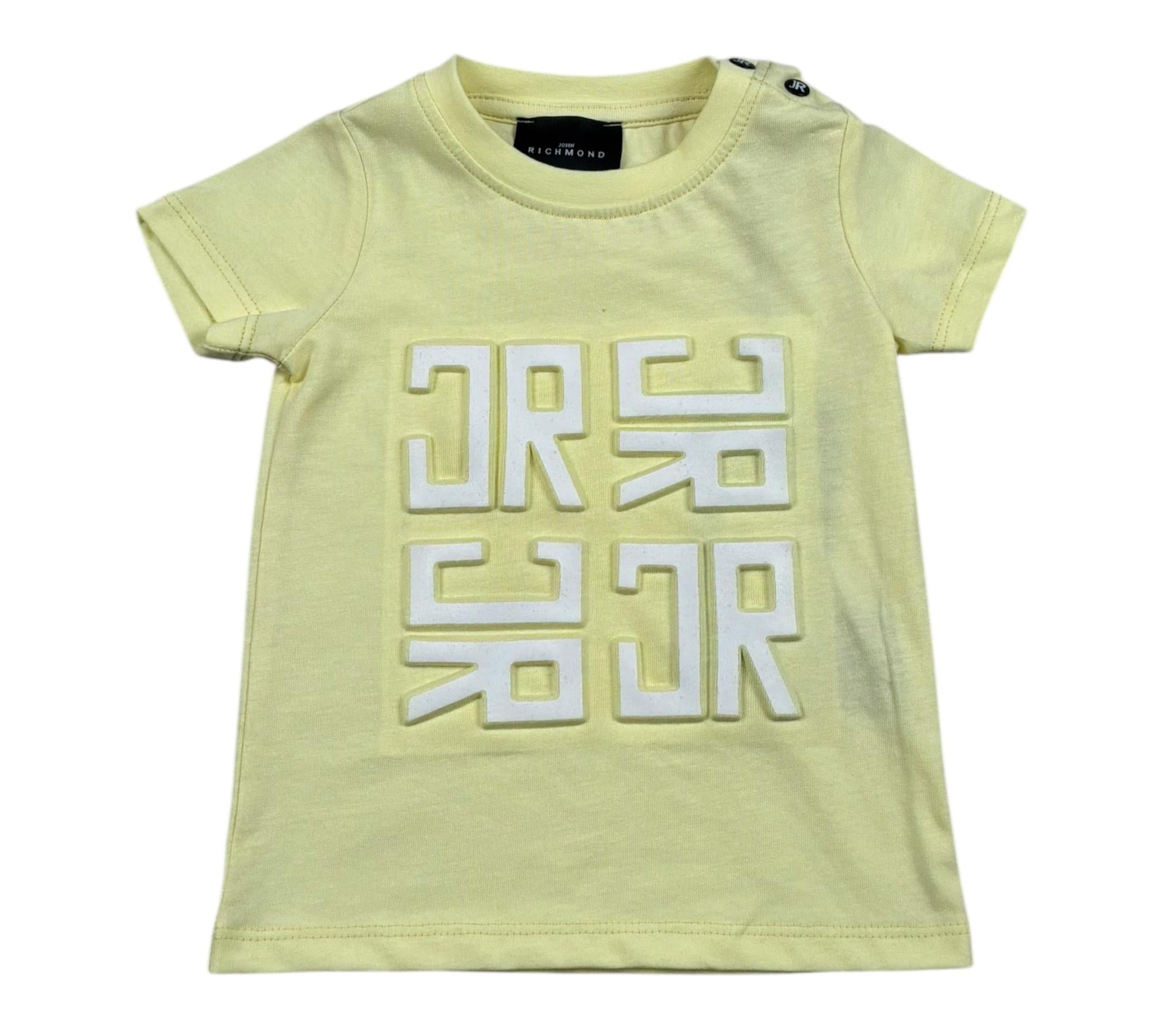 John Richmond T-Shirt Girocollo Tinta Unita con Logo per Neonato RIP26026TSO GIALLO JOHN RICHMOND 