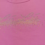 Lu Lu By Miss Grant T-Shirt Girocollo Tinta Unita con Brillantini per Bambina LL3691 ROSA LU LU BY MISS GRANT 