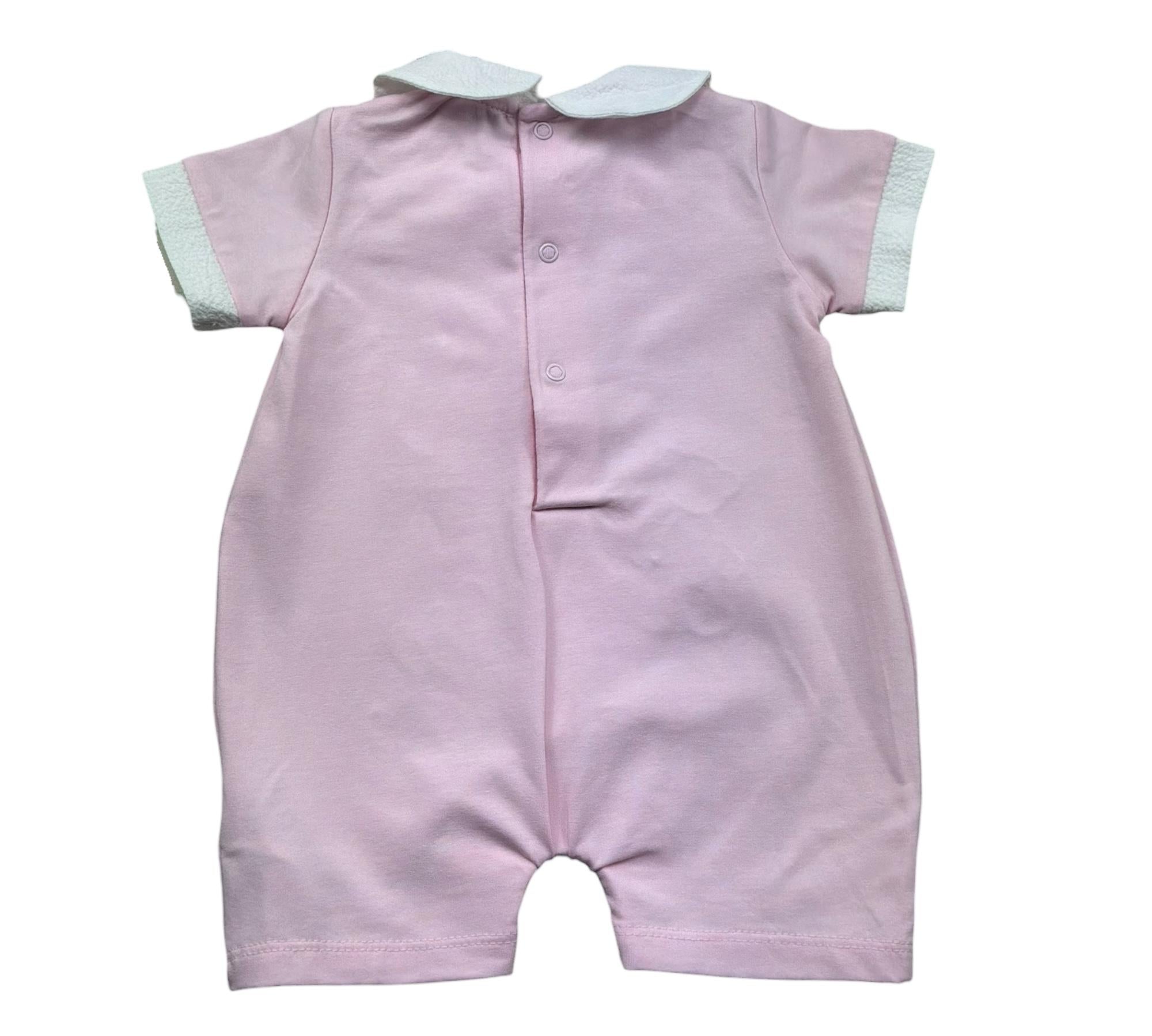 Le Bebe Pagliaccetto Mezza Manica Tinta Unita per Neonata LBG6299 ROSA LE BEBE 