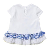 Monnalisa T-Shirt Girocollo Tinta Unita con Stampa per Neonata 399610 BIANCO MONNALISA 