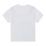 Mayoral T-Shirt Girocollo Tinta Unita con Stampa In Contrasto Bianco per Neonato