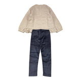 MAYORAL completo 2pz felpa-leggins bicolore Beige/blu per Neonata 2706 BEIGE/BLU MAYORAL 